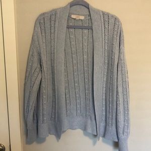 Loft light blue cozy open cardigan
